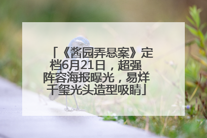 《酱园弄悬案》定档6月21日，超强阵容海报曝光，易烊千玺光头造型吸睛