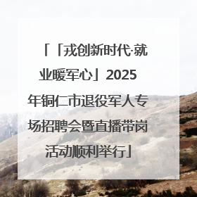 「戎创新时代·就业暖军心」2025年铜仁市退役军人专场招聘会暨直播带岗活动顺利举行