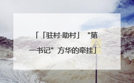 「驻村·助村」“第一书记”方华的牵挂