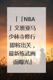 「NBA」文班亚马少林寺修行即将出关，最新练武画面曝光