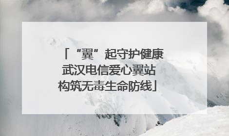 “翼”起守护健康 武汉电信爱心翼站构筑无毒生命防线
