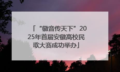 “徽音传天下”2025年首届安徽高校民歌大赛成功举办