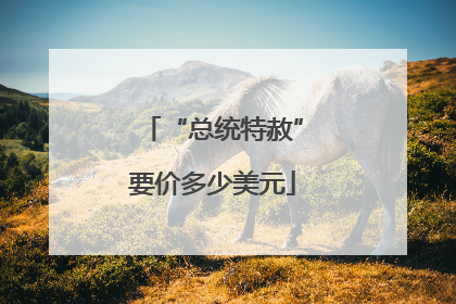 “总统特赦”要价多少美元