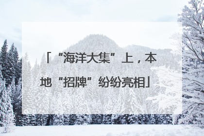 “海洋大集”上，本地“招牌”纷纷亮相