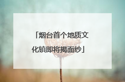 烟台首个地质文化镇即将揭面纱