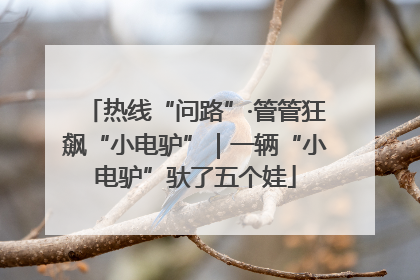 热线“问路”·管管狂飙“小电驴”｜一辆“小电驴”驮了五个娃