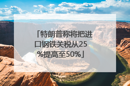 特朗普称将把进口钢铁关税从25%提高至50%