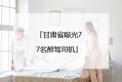 甘肃省曝光77名醉驾司机
