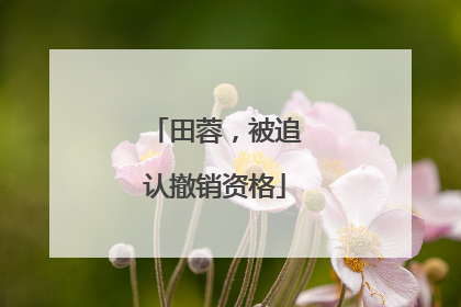 田蓉，被追认撤销资格