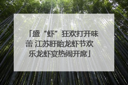 盛“虾”狂欢打开味蕾 江苏盱眙龙虾节欢乐龙虾宴热闹开席
