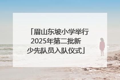 眉山东坡小学举行2025年第二批新少先队员入队仪式