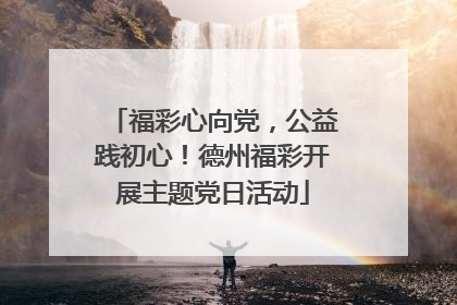 福彩心向党，公益践初心！德州福彩开展主题党日活动