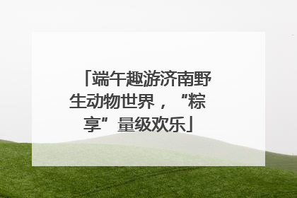 端午趣游济南野生动物世界，“粽享”量级欢乐