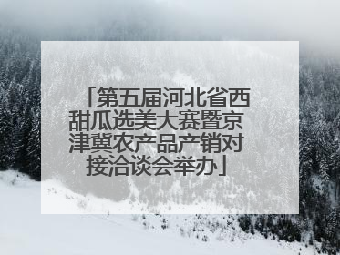 第五届河北省西甜瓜选美大赛暨京津冀农产品产销对接洽谈会举办