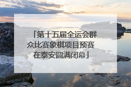 第十五届全运会群众比赛象棋项目预赛在泰安圆满闭幕