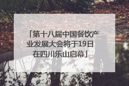 第十八届中国餐饮产业发展大会将于19日在四川乐山启幕