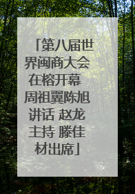 第八届世界闽商大会在榕开幕 周祖翼陈旭讲话 赵龙主持 滕佳材出席