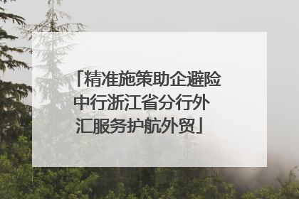 精准施策助企避险 中行浙江省分行外汇服务护航外贸