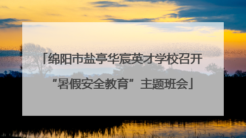 绵阳市盐亭华宸英才学校召开“暑假安全教育”主题班会