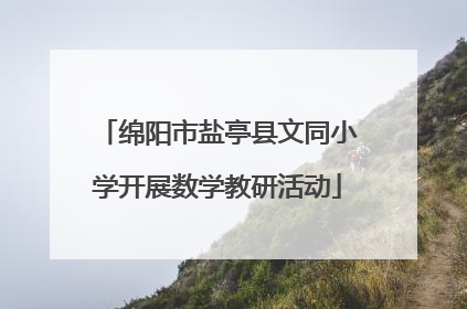 绵阳市盐亭县文同小学开展数学教研活动