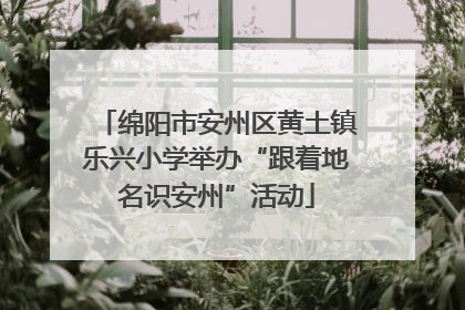 绵阳市安州区黄土镇乐兴小学举办“跟着地名识安州”活动