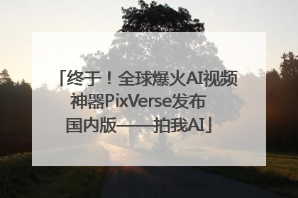 终于！全球爆火AI视频神器PixVerse发布国内版——拍我AI