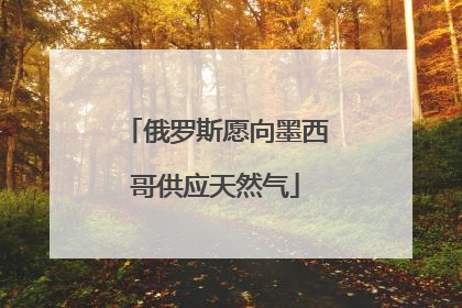 俄罗斯愿向墨西哥供应天然气