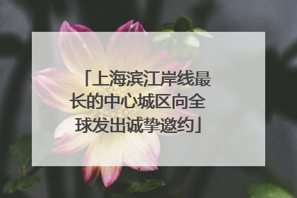 上海滨江岸线最长的中心城区向全球发出诚挚邀约