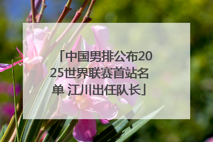中国男排公布2025世界联赛首站名单 江川出任队长