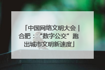 中国网络文明大会｜合肥：“数字公交”跑出城市文明新速度