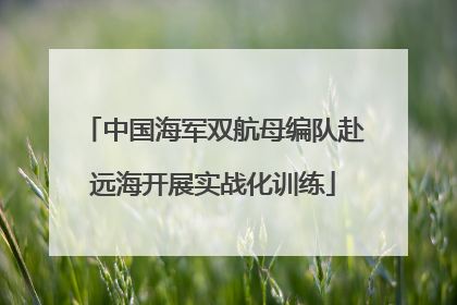 中国海军双航母编队赴远海开展实战化训练