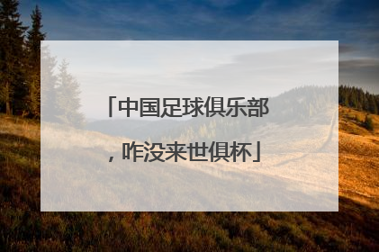 中国足球俱乐部，咋没来世俱杯