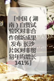中国（湖南）自贸试验区对非合作创新成果发布 长沙片区对非贸易年均增长141%