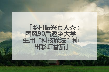 乡村振兴真人秀：团风90后返乡大学生用“科技魔法”种出彩虹番茄