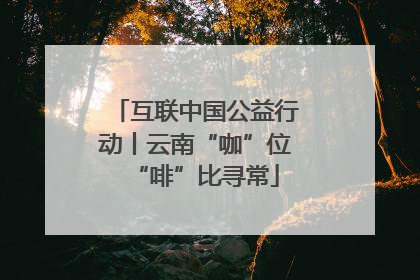 互联中国公益行动丨云南“咖”位“啡”比寻常