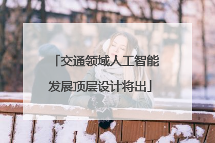 交通领域人工智能发展顶层设计将出