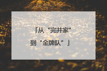 从“完井家”到“金牌队”
