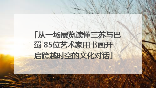 从一场展览读懂三苏与巴蜀 85位艺术家用书画开启跨越时空的文化对话