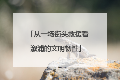 从一场街头救援看溆浦的文明韧性