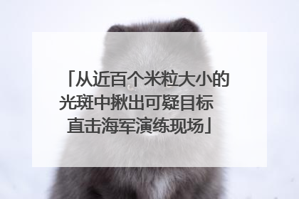 从近百个米粒大小的光斑中揪出可疑目标 直击海军演练现场