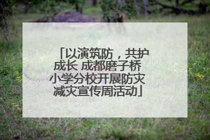 以演筑防，共护成长 成都磨子桥小学分校开展防灾减灾宣传周活动