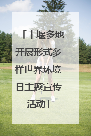 十堰多地开展形式多样世界环境日主题宣传活动