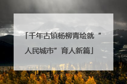 千年古镇杨柳青绘就“人民城市”育人新篇