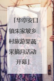 华亭安口镇朱家坡乡村旅游果蔬采摘月活动开幕