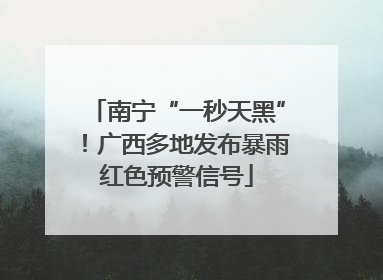 南宁“一秒天黑”！广西多地发布暴雨红色预警信号