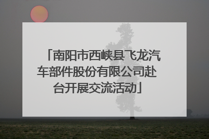 南阳市西峡县飞龙汽车部件股份有限公司赴台开展交流活动