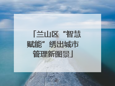 兰山区“智慧赋能”绣出城市管理新图景