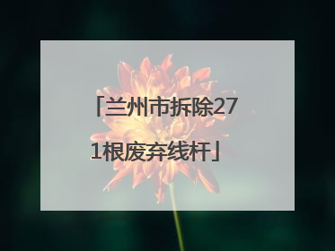 兰州市拆除271根废弃线杆