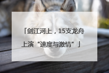 剑江河上，15支龙舟上演“速度与激情”