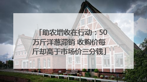 助农增收在行动：50万斤洋葱滞销 收购价每斤却高于市场价三分钱
